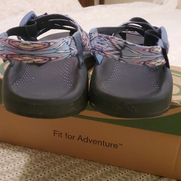 Chaco's Zcloud 2 Stylish Women's Sandals in Black‎ and Laced Agua - Picture 6 of 10